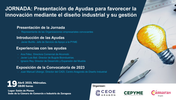 JORNADA INFORMATIVA SOBRE LAS AYUDAS AL DISEÑO INDUSTRIAL PARA PYMES Y AUTÓNOMOS
