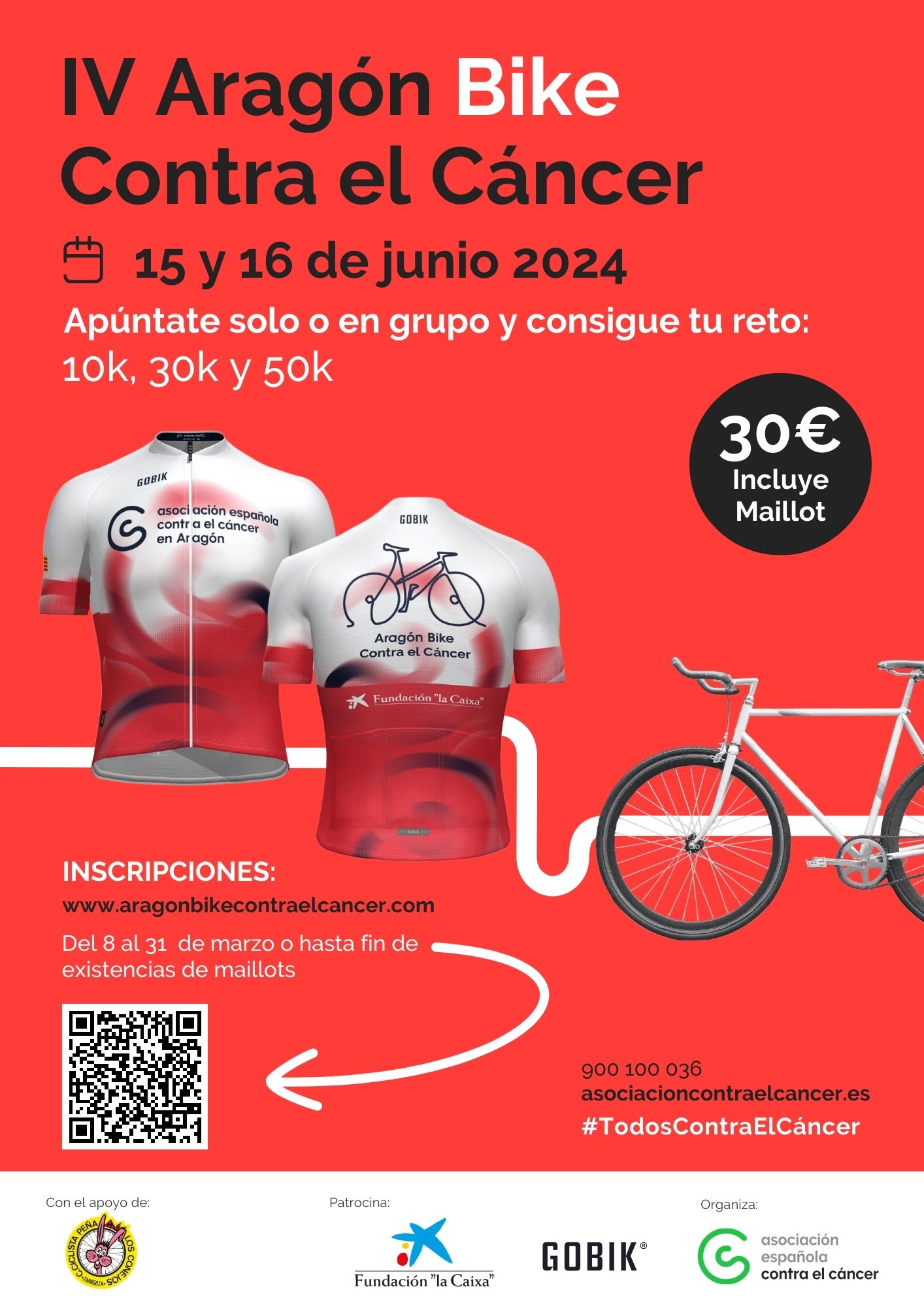 CUENTA ATRÁS PARA LA IV ARAGÓN BIKE CONTRA EL CÁNCER