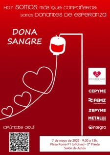 ¡Dona sangre, dona esperanza! Te esperamos el 7 de mayo