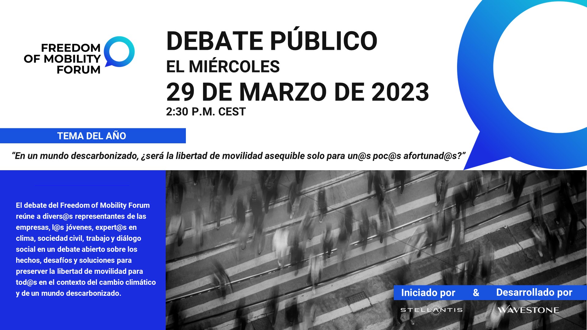 YA PUEDES INSCRIBRIRTE EN EL FREEDOM OF MOBILITY FORUM DE STELLANTIS
