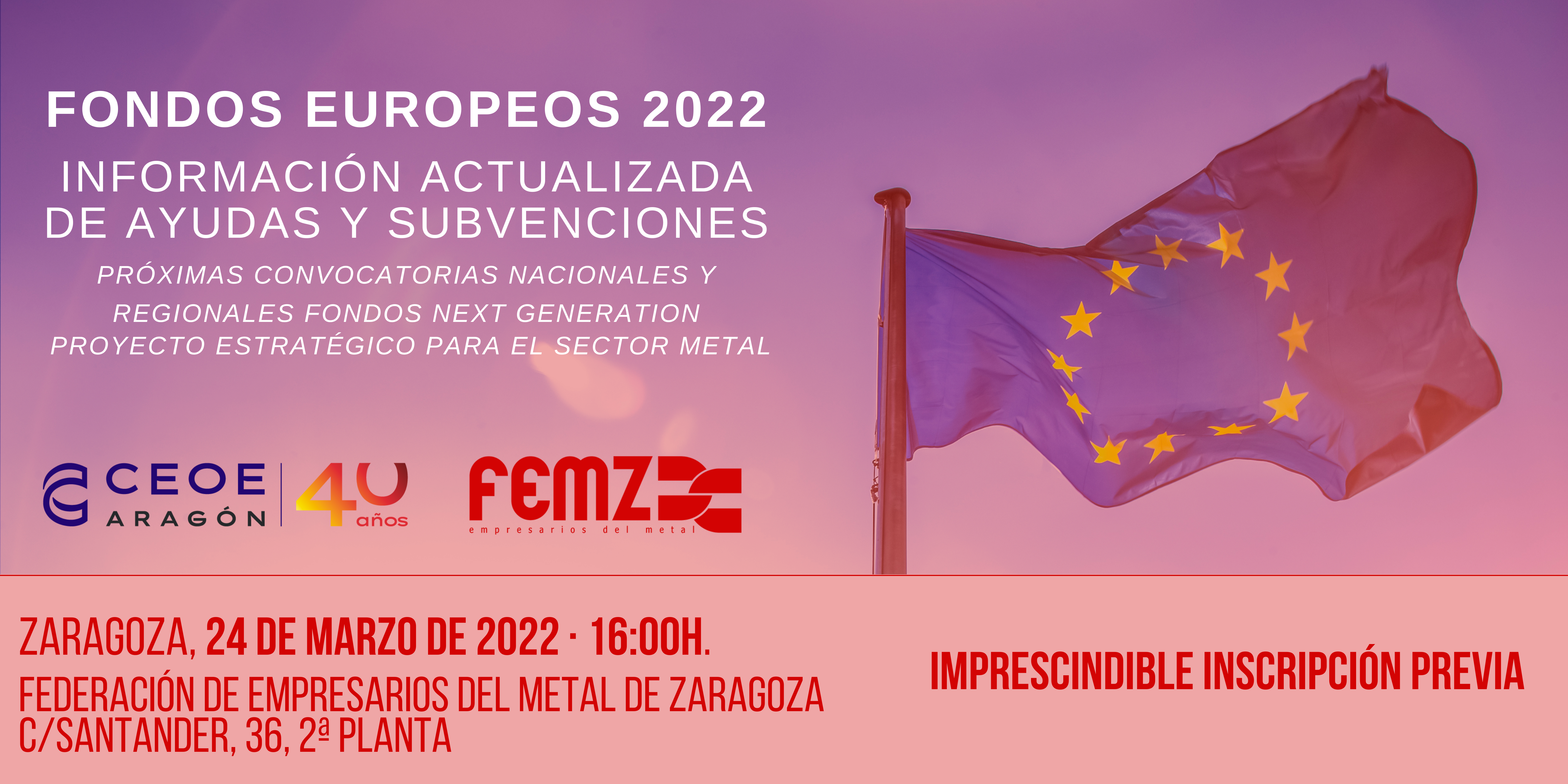 JORNADA: INFORMACIÓN ACTUALIZADA SOBRE LAS AYUDAS DE LOS FONDOS EUROPEOS