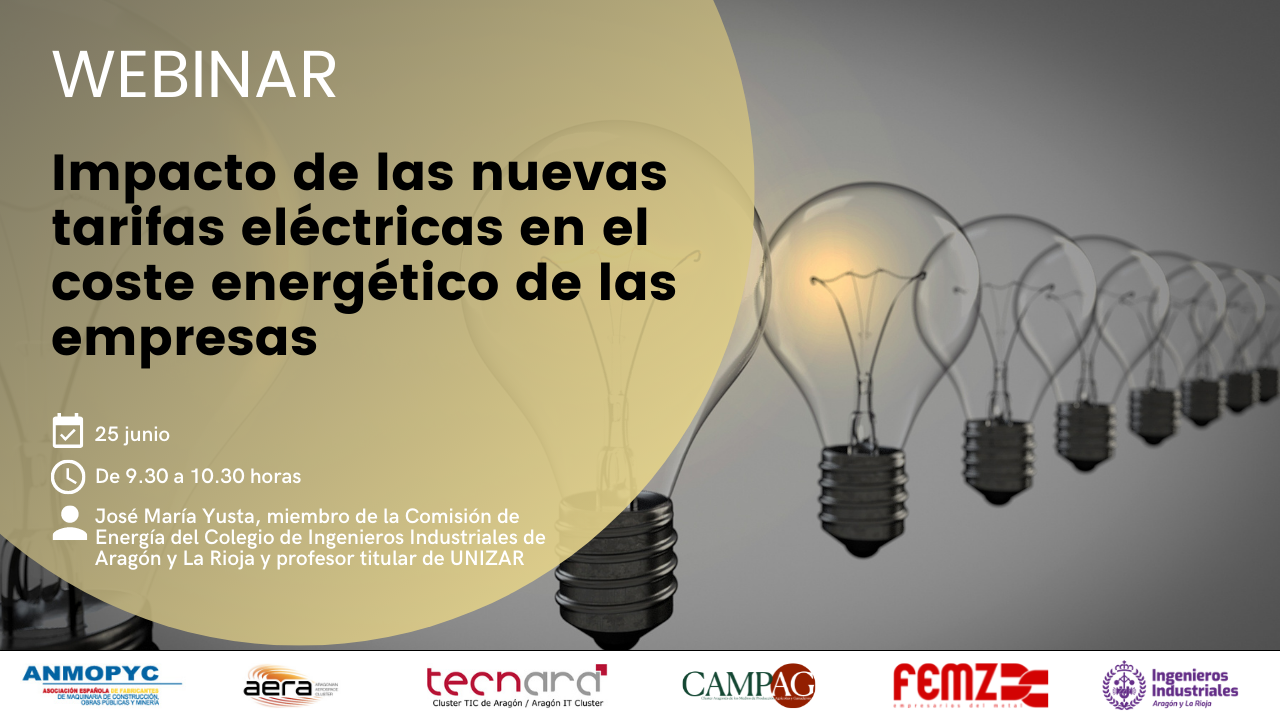 WEBINAR: IMPACTO DE LAS NUEVAS TARIFAS ELÉCTRICAS EN EL COSTE ENERGÉTICO DE LAS EMPRESAS