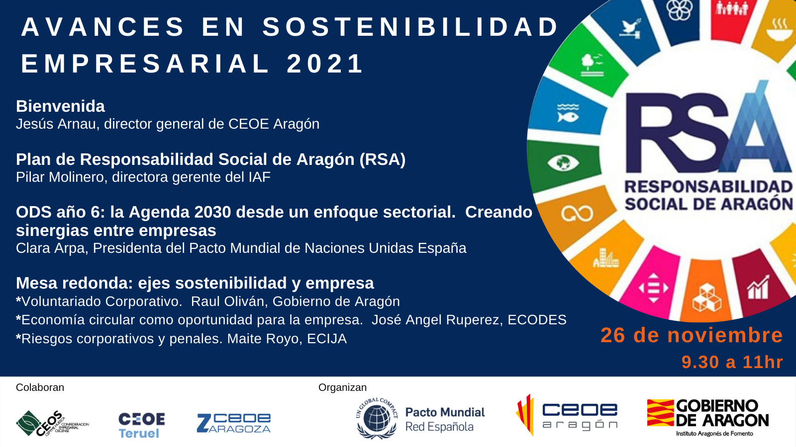 JORNADA: AVANCES EN SOSTENIBILIDAD EMPRESARIAL 2021