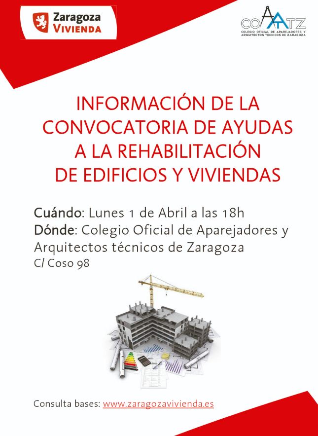 JORNADA INFORMATIVA SOBRE LA CONVOCATORIA DE AYUDAS A LA REHABILITACIÓN
