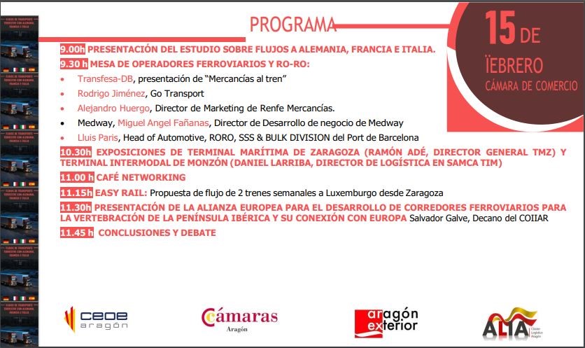 JORNADA: FLUJOS DE TRANSPORTE A ALEMANIA, FRACIA E ITALIA